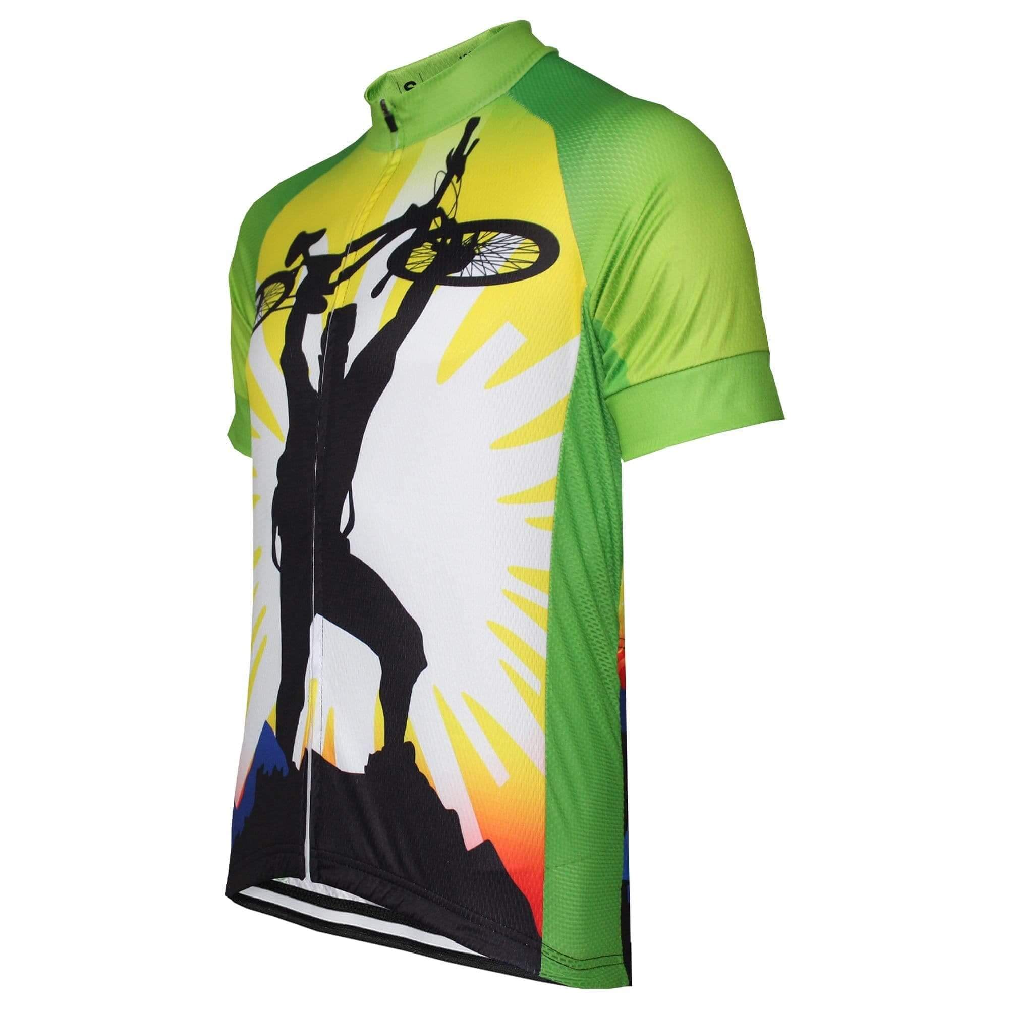 Strive Omni Performance Short Sleeve Cycling Jersey (Green/Orange